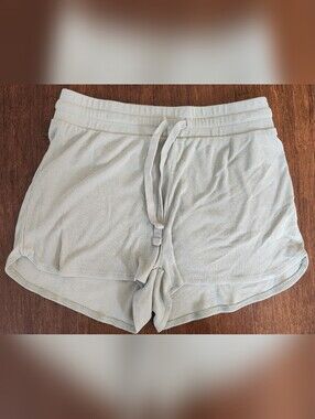 Roots Ribbed Drawstring Lounge Shorts - Sage Green Like New Sixe XS